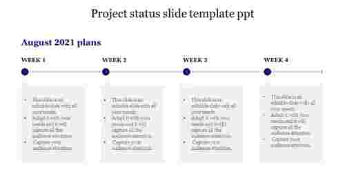 Project status slide template ppt 